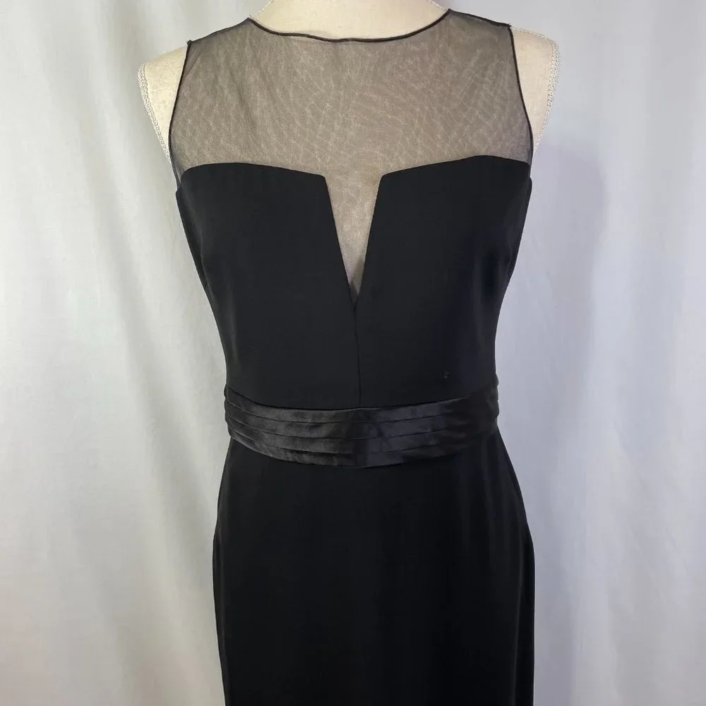 Badgley Mischka Black Formal Maxi Dress Size 8 Black Tie Party Gala Ball Evening - Picture 2 of 16